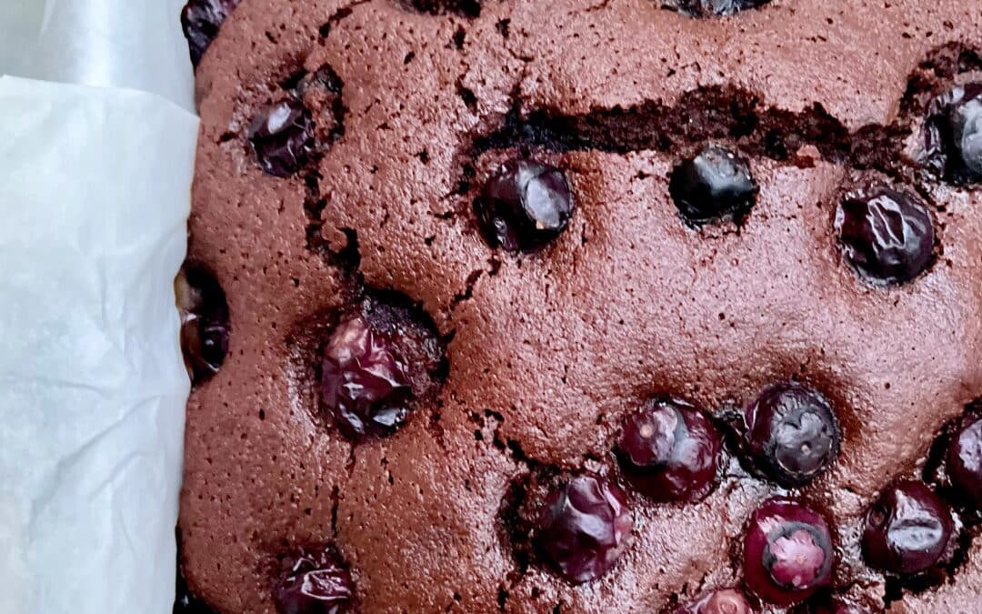 Áfonyás brownie